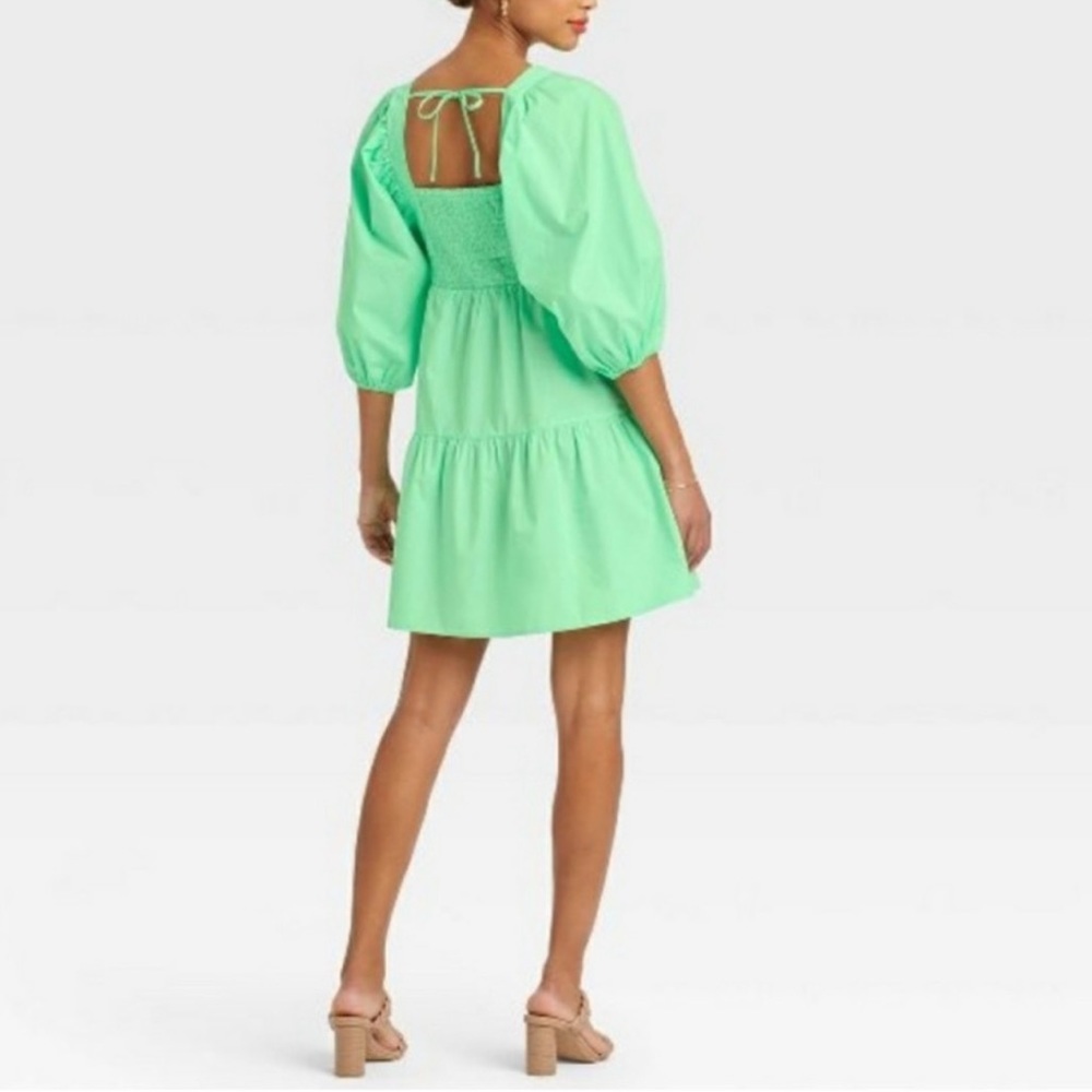 a new day Mint Backless Dress